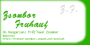 zsombor fruhauf business card